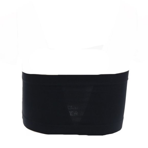 NWT RHONDA SHEAR 2 PIECE UNDERWIRE BANDEAU BRA'S W/REMOVABLE PADS BLACK/CARAMEL - Picture 3 of 11